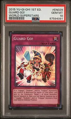 2015 Yu-gi-oh! 1st Edition Wsup-en029 Guard Go! Pop 2 Psa 10 X3907321-091 • $27.99