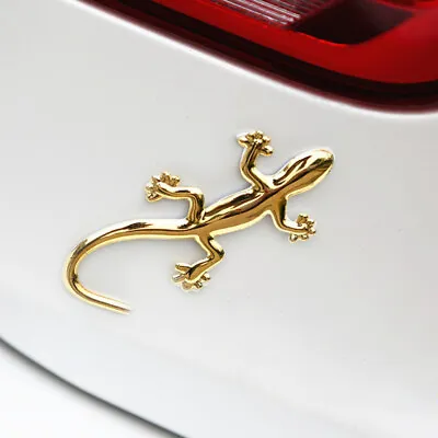 3D Gold Gecko Lizard Metal Logo Car Trunk Badge Emblem Decal Sticker Accessories • $9.81