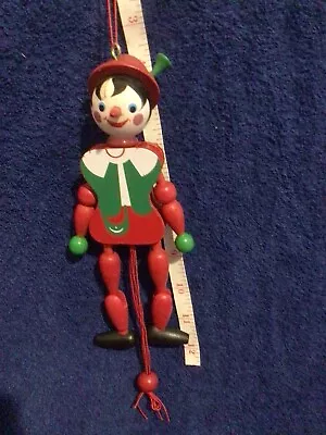 Wooden Pinocchio Jumping Jack From 1980’s • $22