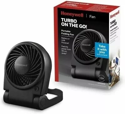 Honeywell Turbo On The Go! Portable Folding Fan Black • £13.79