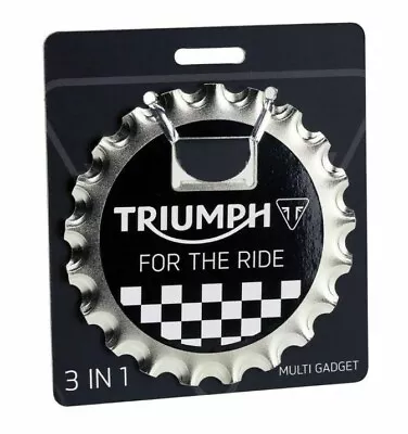 Triumph Motorcycles 3 IN 1 Multi-Gadget Bottle Opener/Coaster/Fridge Magnet • $15.99