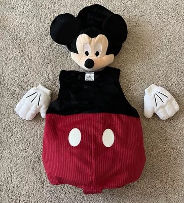 Disney Store Mickey Mouse Halloween Costume Plush Puff Bodysuit Baby 6-12 Months • $24.99