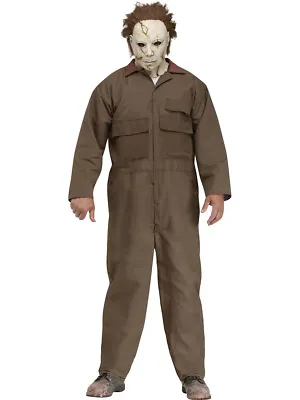 Men's Deluxe Halloween Slasher Villain Michael Myers Jumpsuit Costume XL 42-46 • $48.98