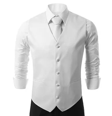 Mens Dress Vest With Neck Tie Set 12Colors All Sizes  • $19.99