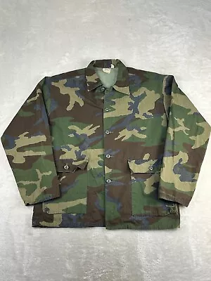 US Army M65 Woodland Camouflage Field Jacket X-Large Regular Coat Vintage • $19.90