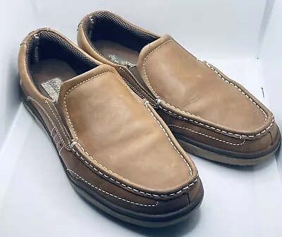 Margaritaville JIMMY BUFFET Bonaire Sz 10 Men's Brown Leather Boat Shoes • $34.99