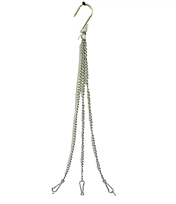 Hanging Basket Chains 3 Point Replacement Metal Easy Fit 12” Pot Planter • £2.35