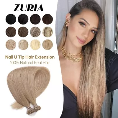 20inch I Tip Human Hair Extensions Stick Tip Keratin Remy Natural Hair For Women • $54.79