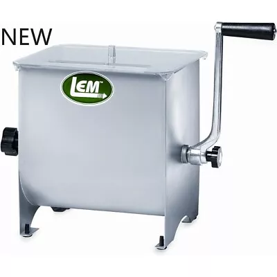 LEM Stainless Steel Meat Mixer 20lb Capacity Mixer W/ Plastic Cover • $164