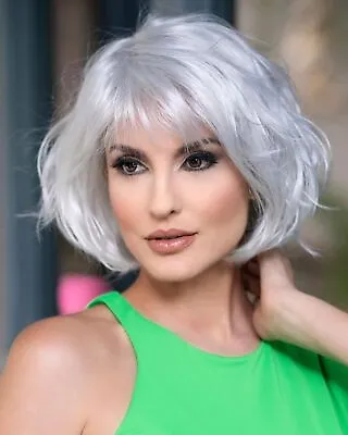 NEW Women Silver White Wig Short Straight Bob Hair Synthetic Cos Hair Wigs • $15.99