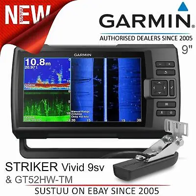 Garmin STRIKER Vivid 9sv & GT52HW-TM Transducer│9  Marine GPS Fish Finder│IPX7 • £630.36