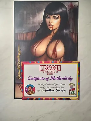 Nathan Szerdy SIGNED Dynamite Comics Art Print ~ Bloody Vampirella W/COA MEGACON • $65