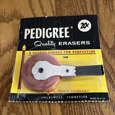 Vtg NOS Pedigree Eraser Round With Brush Factory Sealed • $9.99