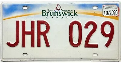 *99 CENT SALE*  2020 New Brunswick License Plate #JHR 029 No Reserve • $2.54