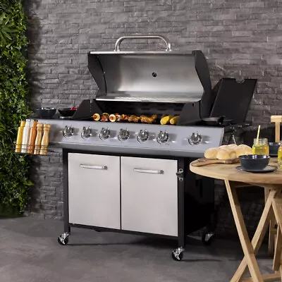 £399.99 • Buy Charles Bentley 7 Burner (6+side) Premium Gas BBQ - Stainless Steel
