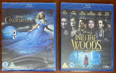 New Sealed Disney Live Into The Woods& Cinderella Blu-ray Frozen Fever Christmas • £5.99
