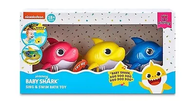 SILICONE FIN Baby Shark Water Activated Sing & Swim Bath Toys New Version • $38.99