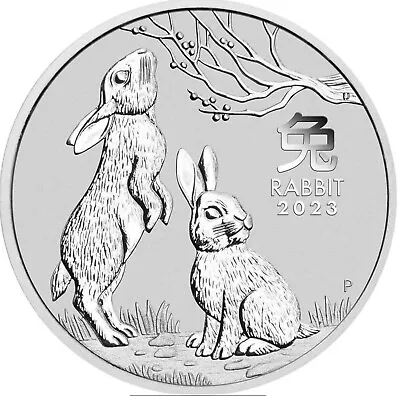 $279.99 • Buy 2023 Lunar Rabbit 5oz Silver Coin New Release Perth Mint