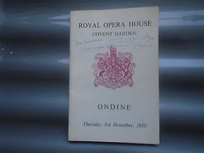 1959 Margot Fonteyn Ondine Ballet Royal Opera House Covent Garden Royal Ballet • £4