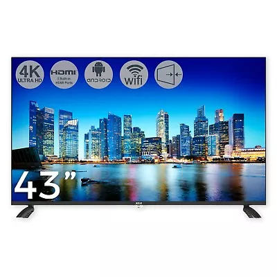 £229 • Buy Akai 43  Smart 4K UHD LED TV Freeview HD, WiFi, 3x HDMI, 2x USB Android 11.0 OS