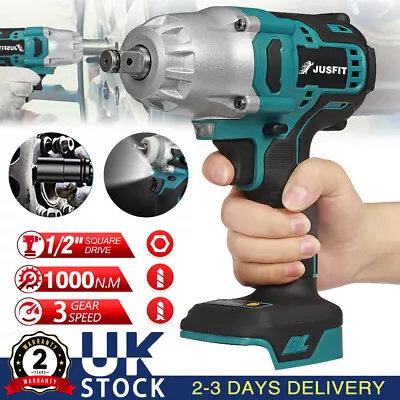 1000Nm 1/2  Cordless Electric Impact Wrench Drill Gun Ratchet Driver For Makita • £30.54