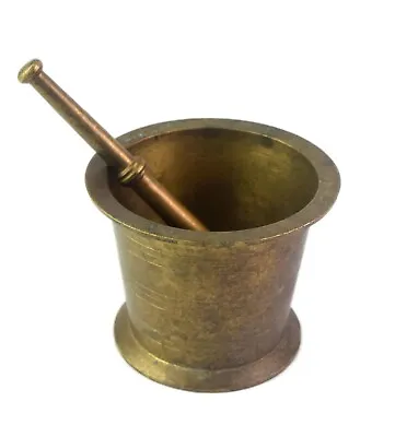 Indian Kitchen Accessory Old Traditional Brass Garlic & Spices Grinder G66-1322 • $84.90