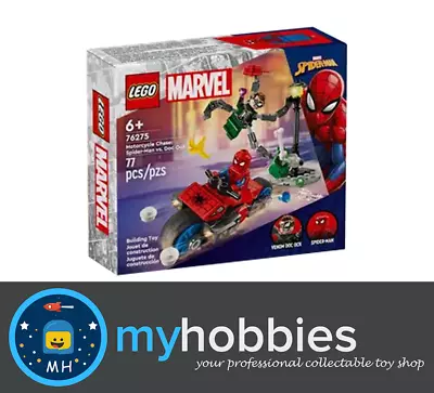 LEGO 76275 Marvel Motorcycle Chase: Spider-Man Vs. Doc Ock Brand New And Sealed • $25.50