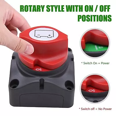 300A 12V / 24V Removable Knob Marine Boat Battery Isolator Cut Off Kill Switch • £8.59