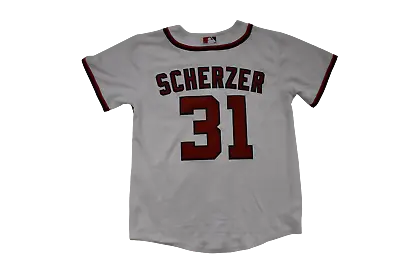 $19.99 • Buy Washington Nationals Nike MLB Youth Boys Max Scherzer Cool Base White Jersey NWT