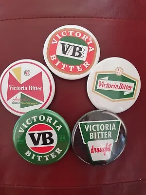 Brand New Victoria Bitter (VB) & Carlton Draught (CD) Retro Badges-Magnetic Pins • $21
