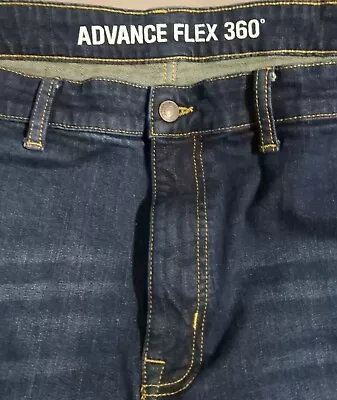 Foundry Advance Flex 360 Size 54x30 Big Men's Jeans Denim Pants Distressed Look • $20