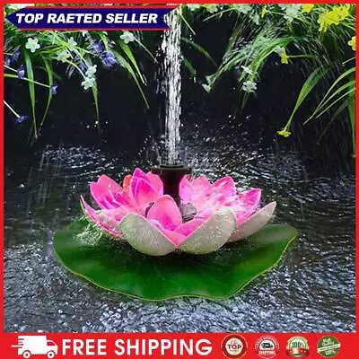 Lotus Shape Pond Decoration 2.5W Solar Powered Fountain Pump For Decore Garden • £11.87