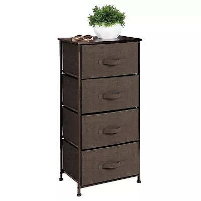 MDesign Tall Dresser Storage Tower Stand With 4 Fabric Drawers • $55.99