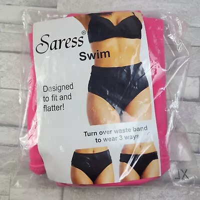 £8.80 • Buy Ladies SARESS Swim Bottoms High Waisted Briefs Pink XL Size 18-20 UK