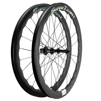 UCI Approved 700C 50mm Tubeless Clincher Carbon Wheelset Road Bike Carbon Wheels • $404.70