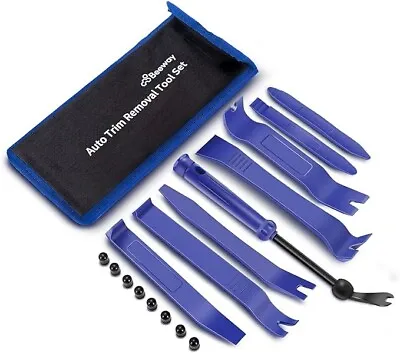 BEEWAY Auto Trim Removal Tool Set - 17in1 Car Upholstery Repair Kit/Fastener For • £11.78