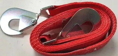 4x4 Recovery Towing Strap With SnapHooks 5T Red 1m To 30m Off Road Tree Strop • £16.45