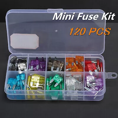 MINI Blade Fuse 120x Assortment Auto Car Truck Motorcycles SUV FUSES Kit APM ATM • $3.99