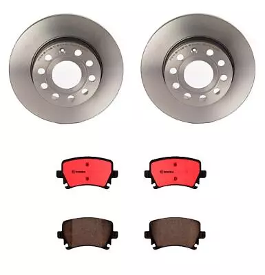 Brembo Rear Brake Kit Ceramic Pads Disc Rotors 256mm For Audi A3 VW Jetta Rabbit • $111.97