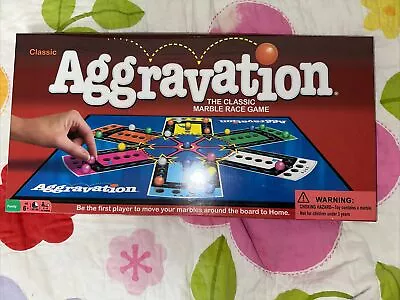 Classic Aggravation Marble Race Board Game ￼Family 2 To 6 Players Hasbro Sealed • $20.69