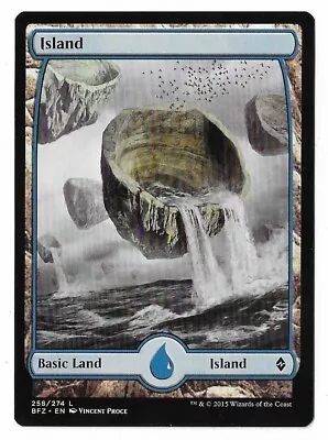 MTG Island Full Art Battle For Zendikar (BFZ) Basic Land Card #258/274 Unplayed • $1.49