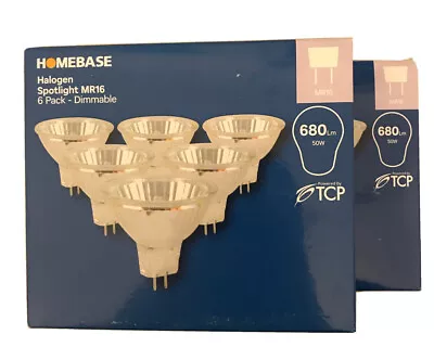 MR16 Light Bulbs 50w Spotlight Halogen 6 Pack • £6.49