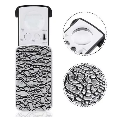 £3.97 • Buy 30/60/90X Jewellers Magnifier Eye Pocket Magnifying Glass LED Light Lens Loupe