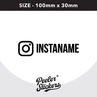 Personalised Instagram Name Sticker Decal Username JDM Sticker PD0002 • $6