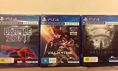 3- PlayStation VR Games- Robinson Journey EVE: Valkyrie  Battle Zone New • $140