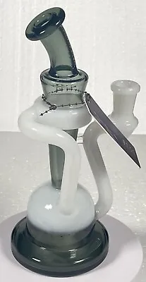 8  White Jade Smoke Showerhead Vortex Torus Recycler Bubbler Bong Pipe 14mm • $49.89