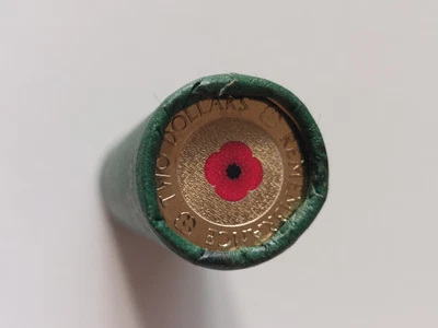 $5200 • Buy Uncirculated 2012 Red Poppy $2 Coin Chubb Roll - 25 Coins