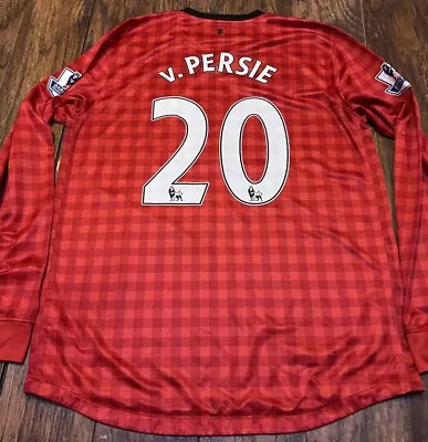 NIKE 12/13 Robin Van Persie Manchester United Jersey Large Shirt Kit AON Long Sl • $150