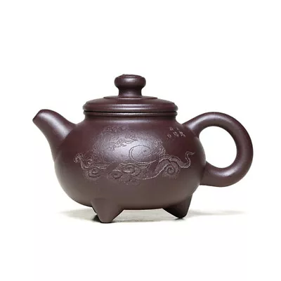 150ml Hand Carved True Zisha Full Handmade Tea Pot Marked Master Pot With • $110.39