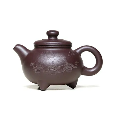 Full Handmade Tea Pot Marked Master Pot With Three Feet Hand Carved True Zisha • $136.21